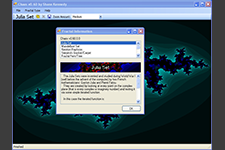 Chaos Fractal Information screen