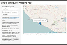 Simple Earthquake Mapping Tool screenshot