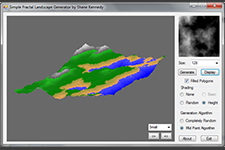 Simple Fractal Landscape Generator screenshot 5